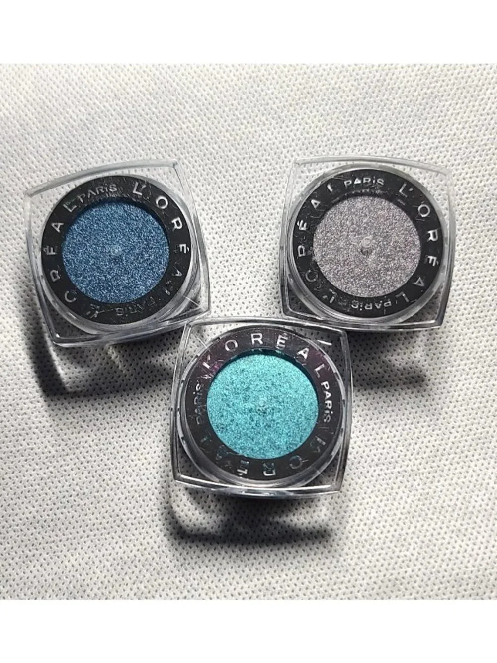 L'Oreal Infallible 24hr Eye Shadow #760 #337 #996 Lot of 3 Blue Green Silver NEW